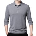 thumbnail image 1 of USNSM Men's Classic Fit Long Sleeve Golf Shirts Athletic Casual Travel Performance Collared Shirt Lightweight Soft Comfy Solid Tees Gray XXL, 1 of 7