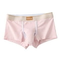 thumbnail image 1 of USNSM Men's Cotton Underwear Trunk Soft Comfortable Breathable Mesh Bulge Pouch Boxer Briefs Pink M, 1 of 6