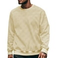 thumbnail image 1 of USNSM Men's Crewneck Sweatshirt Vintage Casual Long Sleeve Comfy Base Winter Pullover Shirt Lightweight Solid Color Fall Clothes Yellow XXXL, 1 of 9