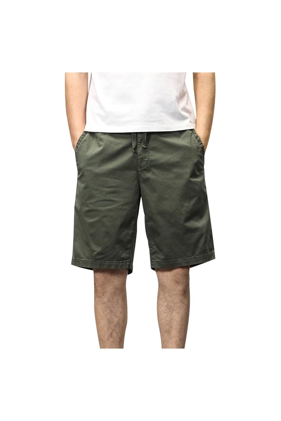 Men's Drawstring Cargo Shorts with Personalized Pockets Relaxed Fit Adjustable Elastic Outdoor Sports Casual Short Green S