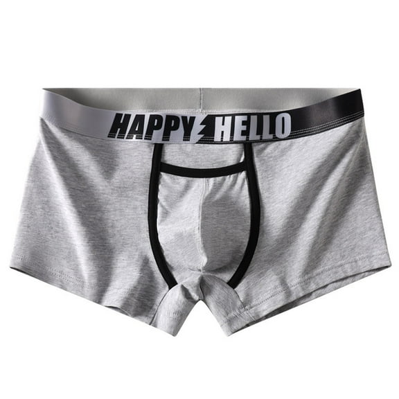 USNSM Men's Fashion Soft Breathable Comfortable Close Fitting Underpants Comfortable Briefs Gray S