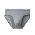 thumbnail image 1 of USNSM Men's Fashion Solid Color Briefs Inner Wear Soft Comfortable Breathable Stretch Triangle Pants Underwear Gray XXL, 1 of 3