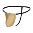 thumbnail image 1 of USNSM Men's G-strings Underwear Low Rise Convex Pouch T-back Thongs Briefs Lingerie Beige L, 1 of 3