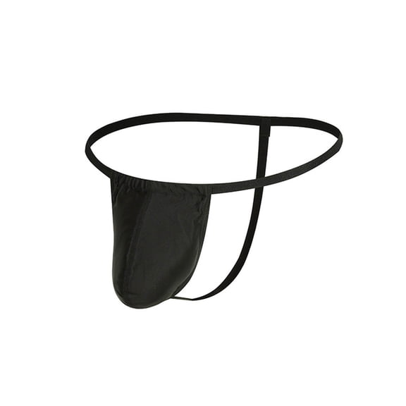 USNSM Men's G-strings Underwear Low Rise Convex Pouch T-back Thongs Briefs Lingerie Black M
