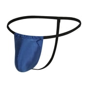 USNSM Mens G-strings Underwear Low Rise Convex Pouch T-back Thongs Briefs Lingerie Blue L