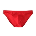 thumbnail image 1 of USNSM Men's Ice Silk Ultra-Thin Bikini Swim Briefs Underwear Swimwear Soft Comfortable Breathable Thong Underwear Red XXXL, 1 of 5