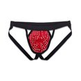 thumbnail image 1 of USNSM Men's Jockstrap Mesh Underwear Fashion Thongs Fishnet Wide Belt Athletic Supporter Sport Jockstrap Underwear Red L, 1 of 3