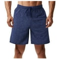 thumbnail image 1 of USNSM Men's Lightweight Breathable Athletic Running Shorts Cotton Casual Shorts with Zipper Pockets 7" Workout Gym Sweat Shorts Blue M, 1 of 7
