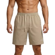 USNSM Mens Lightweight Summer Athletic Running Shorts, Breathable Quick Dry Loose Elastic Waist Gym Shorts with Pockets Yellow M