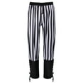 thumbnail image 1 of USNSM Men's Medieval Capris Drawstring Waist Ankle Banded Pants Fashion Spring Autumn Outdoor Casual Stripe Trouser Black XXL, 1 of 8