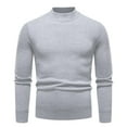 thumbnail image 1 of USNSM Men's Mock Turtleneck Long Sleeve Soft Lightweight Casual Slim Fit Pullover Stretch Knit Top for Fall Winter Gray XXXL, 1 of 6