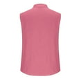thumbnail image 1 of USNSM Men's New Casual Fashion Loose Button Pocket Sleeveless Standing Collar Shirt Vest Standing Collar Tank Top Pink M, 1 of 4