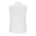 thumbnail image 1 of USNSM Men's New Casual Fashion Loose Button Pocket Sleeveless Standing Collar Shirt Vest Standing Collar Tank Top White S, 1 of 4