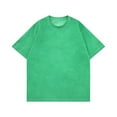 thumbnail image 1 of USNSM Men's Oversized Cotton T-Shirts Loose Fit Vintage Washed Tee Unisex Short Sleeve Comfort Breathable Casual Shirts Tops Green M, 1 of 4
