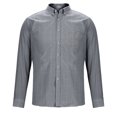 thumbnail image 1 of USNSM Men's Plaid Shirt Casual Work Office Cotton Regular Fit Business Shirt Turndown Collar Button up Long Sleeve Tops with Pocket Gray 2XL, 1 of 5