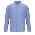 thumbnail image 1 of USNSM Men's Plaid Shirt Casual Work Office Cotton Regular Fit Business Shirt Turndown Collar Button up Long Sleeve Tops with Pocket Light Blue XL, 1 of 6