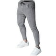 thumbnail image 1 of USNSM Men's Plaid Sweatpants Casual Fitness Slim Fit Joggers Drawstring Elastic Waist Straight Leg Pants with Pockets Gray S, 1 of 8