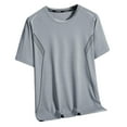 thumbnail image 1 of USNSM Men's Plus Size Workout Running Shirts Quick Dry Moisture Wicking T-Shirt, Gym Athletic Short Sleeve Tee Shirts Gray XL, 1 of 4