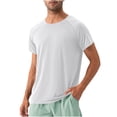thumbnail image 1 of USNSM Men's Quick Dry Lightweight Breathable Athletic Performance Workout Gym Running Short Sleeve Crewneck T-Shirt White XL, 1 of 8