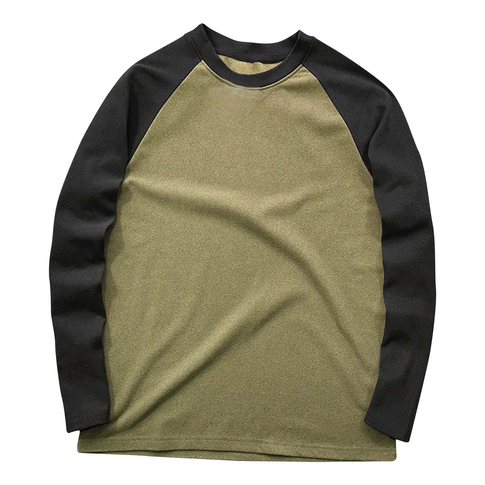 Unique Bargains Men's Striped T-Shirt Crew Neck Long Sleeves