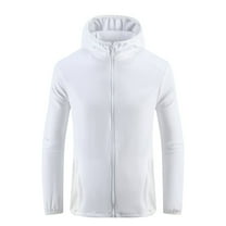 USNSM Men's Rain Jacket Waterproof Lightweight Raincoat Packable Rain Shell Windbreaker with Hood for Golf Hiking Travel White L