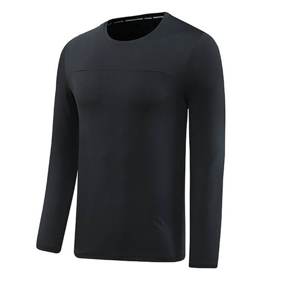 USNSM Men's Rash Guard Shirts UPF 50 Long Sleeve Swim Shirts Quick Dry UV Sun Protection Shirts Lightweight Soft Comfy Breathable Tops Black M