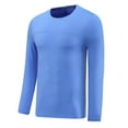 thumbnail image 1 of USNSM Men's Rash Guard Shirts UPF 50+ Long Sleeve Swim Shirts Quick Dry UV Sun Protection Shirts Lightweight Soft Comfy Breathable Tops Blue L, 1 of 6