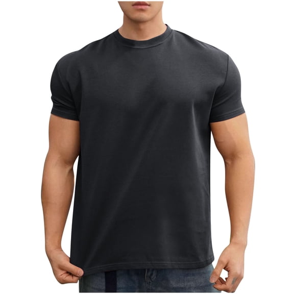 USNSM Men's Short Sleeve UPF 50+ T-Shirt Quick Dry Rash Guard Athletic Workout Gym Running Swim Top Tee Performance Water Shirts Black L