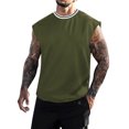 thumbnail image 1 of USNSM Men's Sleeveless Tank Tops Quick Dry Lightweight Moisture Wicking Crewneck Casual Workout Gym Cut Off Muscle Fit T Shirt Green XL, 1 of 7