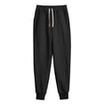 thumbnail image 1 of USNSM Men's Slim Joggers Drawstring Waist Cuffed Ankle Pants for Youth Outdoor Training Casual Wear Pockets Full Length Pants Black XXL, 1 of 4