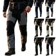 thumbnail image 1 of USNSM Men's Snow Ski Hiking Pants Waterproof Winter Fleece Lined Pants Elastic Waistband Outdoor Climb Pocket Pants Blue XS, 1 of 6