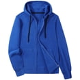 thumbnail image 1 of USNSM Men's Solid Color Fleece Hoodie Full Zip Sweatshirt Athletic Hoodies Long Sleeve Fleece Hooded Jackets Lightweigt With Pockets Blue S, 1 of 8