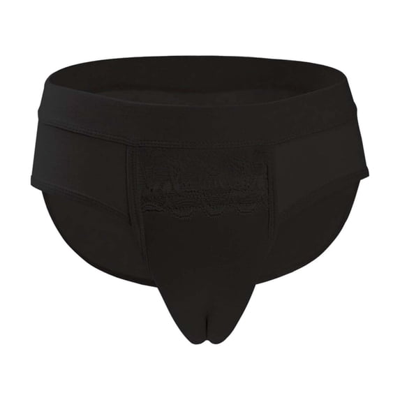 USNSM Men's Solid Color Hidden-Shaping Panty Shaping Pant Brief Suitable For Transgender People Black L