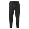 USNSM Men's Solid Color Sports Pants Lightweight Jogger Pants Workout Gym Running Pants with Zipper Pockets for Athletic Casual Black XXL