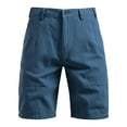 thumbnail image 1 of USNSM Men's Stretch Golf Shorts 7 Inch Inseam Dress Casual Quick Dry Elastic Waist Lightweight Flat Front Work Chino Shorts Blue XXL, 1 of 8
