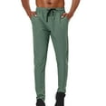 thumbnail image 1 of USNSM Men's Summer Thin Lightweight Quick Dry Hiking Running Pants Outdoor Sports Breathable Zipper Pockets Athletic Work Pants Green XL, 1 of 7