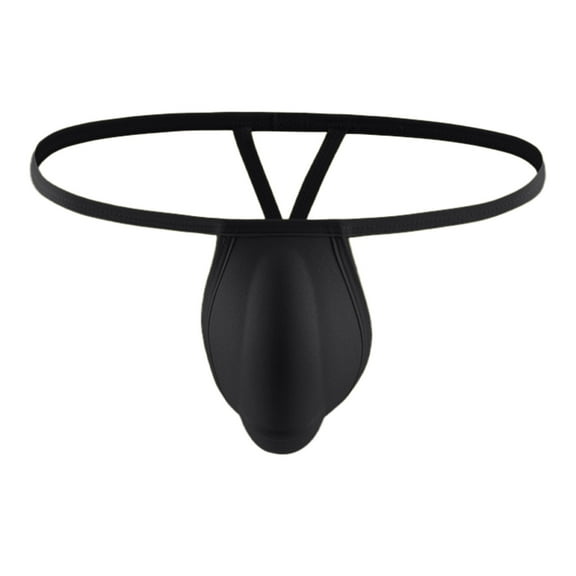 USNSM Men's Swimwear Underwear T-Back Thongs Soft Stretch Men G-string Low Waist Bikini Underwear Black XXL