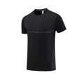 thumbnail image 1 of USNSM Men's T-Shirts Soft Lightweight Short Sleeve Tee Crew Neck Moisture Wicking Outdoor Running Sports Ice Breathable Shirt Black XL, 1 of 9