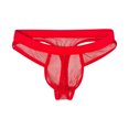 thumbnail image 1 of USNSM Men's Thongs Mesh Underwear Breathable See Through Hollow Out Underwear Mens Jockstraps Underwears Red M, 1 of 3