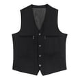 thumbnail image 1 of USNSM Men's Travel Vest Casual Outdoor Waistcoat Pocket V-Neck Button Cotton Workwear Vest Black XXL, 1 of 4