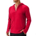 thumbnail image 1 of USNSM Men's UPF 50+ Sun Protection Lightweight Full Zip Hoodie Jacket Long Sleeve Outdoor Hiking Breathable Comfort Shirt Red XXXL, 1 of 8