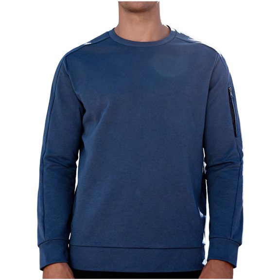 USNSM Men's UPF 50  Sun Protection UV SPF Shirts Long Sleeve Lightweight Quick Dry Solid Color Crewneck T-Shirts Rash Guard Blue M