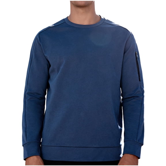 USNSM Men's UPF 50+ Sun Protection UV SPF Shirts Long Sleeve Lightweight Quick Dry Solid Color Crewneck T-Shirts Rash Guard Blue XL