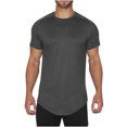 thumbnail image 1 of USNSM Men's Ultra Soft Quick Dry Lightweight T-Shirt Curve Hem Lightweight Cooling Short Sleeve Casual Basic Tee Shirt Gray M, 1 of 9