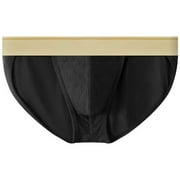 USNSM Men s Underwear Cotton Soft Breathable Comfortable Bulge Low Rise String Bikini Briefs Black M