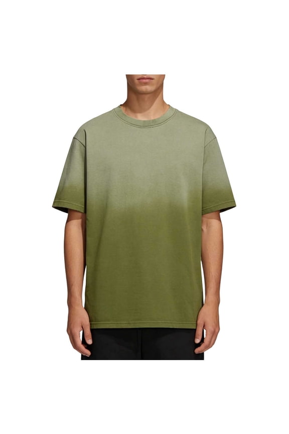 Men's Vintage Gradient T Shirts Lightweight Cooling Soft T-Shirt Short Sleeve Slick Casual Basic Crewneck Tee Shirt Green M