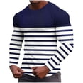 thumbnail image 1 of USNSM Men's Waffle Long Sleeve Shirts, Crew Neck Thermal Underwear Tops Loose Casual Pullover T-shirt Sports Knit Undershirts Blue XXXL, 1 of 5