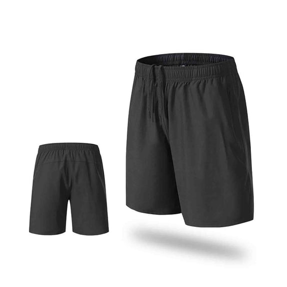 USNSM Men's Workout Running Shorts 7 Inch Lightweight Athletic Shorts with Zipper Pockets No Liner Quick Dry Gym Active Shorts Black XL