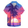 thumbnail image 1 of USNSM Mens Big and Tall Hawaiian Shirts Regular Fit Short Sleeve Button Down Shirt Summer Outdoor Casual Holiday Beach Printed Shirts Multicolor XL, 1 of 5