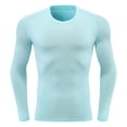 thumbnail image 1 of USNSM Mens Compression Shirt Long Sleeve Workout Athletic T-Shirt Quick Dry Base Undershirts Crew Neck Stretchy Gym Tops Blue XXXL, 1 of 5